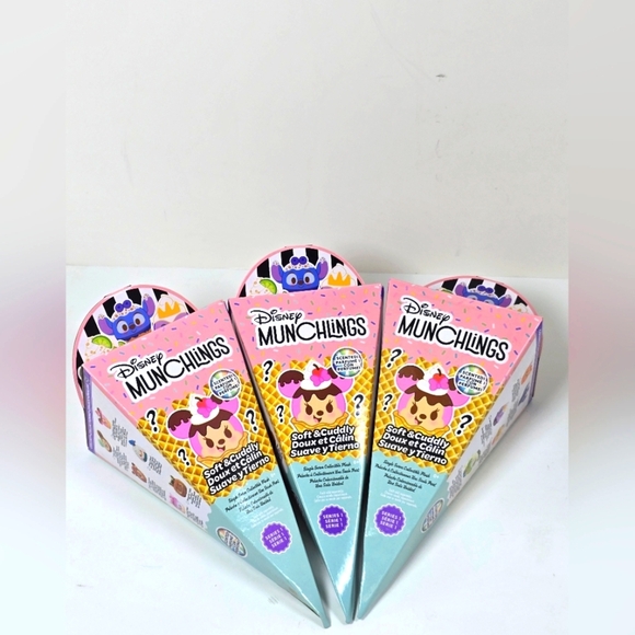 Disney Munchlings Soft & Cuddly Plush Set Of 3 Mystery Nwt - Picture 1 of 4